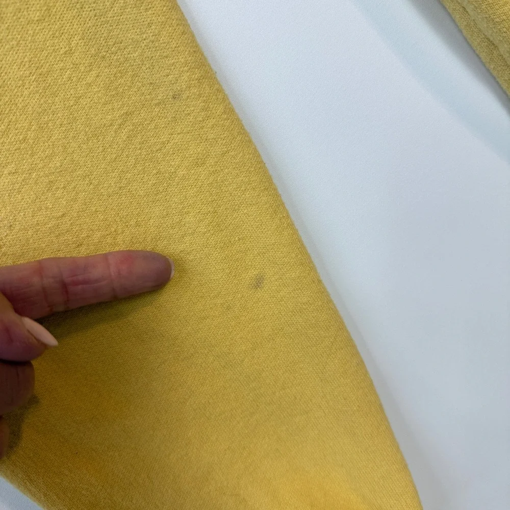 Naadam Sweatshirt Jogger Set Women S Yellow Cotton Cashmere 2 Piece Loungewear - Picture 13 of 16